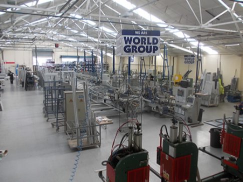 A shot looking out over our clean, efficient factory facilities